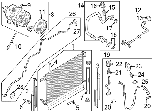 2024 Ford Mustang Compressor Spacer Diagram for JR3Z-19703-C