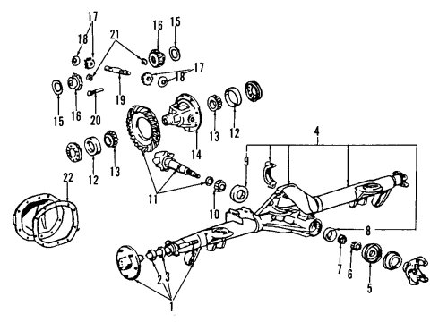 2007 Mercury Grand Marquis Rear Axle, Differential, Propeller Shaft Diagram