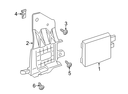 2019 Ford Escape Blind Spot Radar Diagram for HV6Z-14C689-A