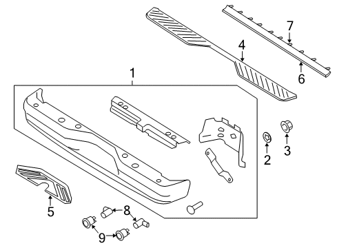 2013 Ford E-250 Rear Bumper Diagram