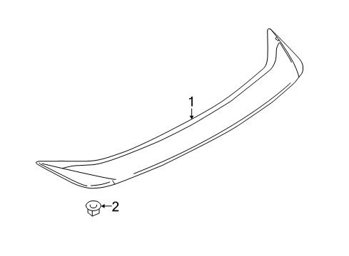2015 Ford Focus Trunk Lid - Spoiler Diagram