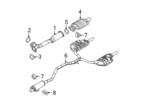 2007 Ford Fusion Exhaust Components Diagram