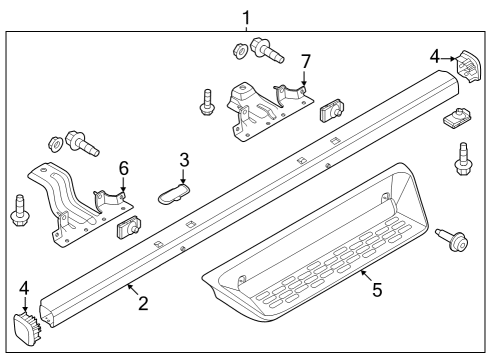 2023 Ford Bronco Running Board Diagram