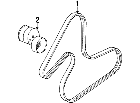 1999 Mercury Sable Belts & Pulleys Diagram