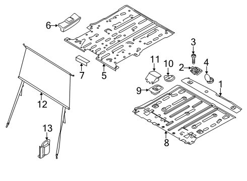 2021 Ford Transit Connect Interior Trim - Rear Body Diagram
