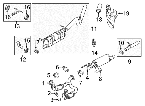 2018 Ford F-350 Super Duty Exhaust Components Diagram