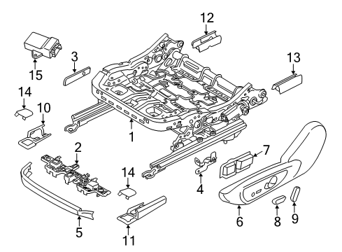 2014 Lincoln MKZ Seat Switch, Charcoal, Driver Side Diagram for DG9Z-14A701-BB