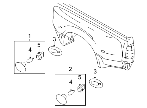 2009 Ford F-250 Super Duty Side Marker Lamps Diagram