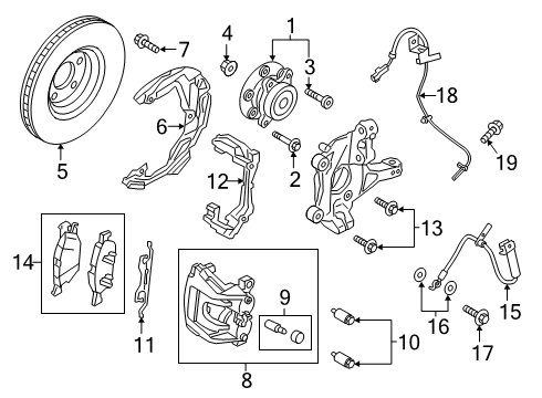 2021 Lincoln Nautilus Front Brakes Diagram