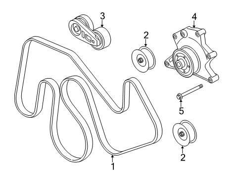 2018 Ford F-350 Super Duty Belts & Pulleys Diagram