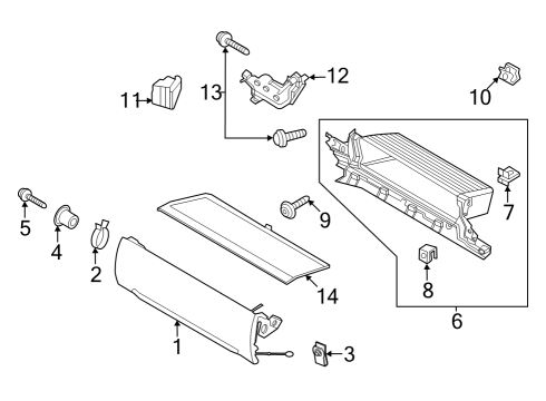 2022 Ford F-150 Lightning Glove Box Diagram