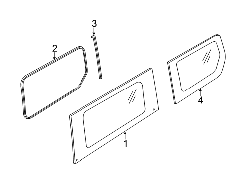 2014 Ford Transit Connect Side Panel - Glass & Hardware Diagram 1 - Thumbnail