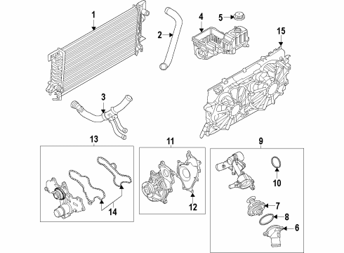 2013 Ford F-150 Cooling System, Radiator, Water Pump, Cooling Fan Diagram
