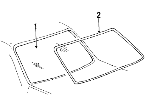 1994 Ford Ranger Windshield Glass, Reveal Moldings Diagram
