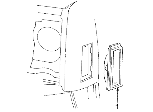1991 Ford LTD Crown Victoria Side Marker Lamps Diagram