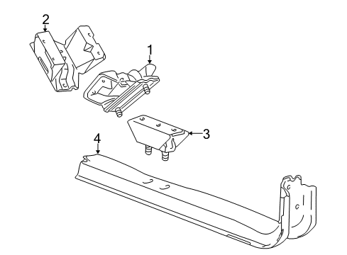 2006 Ford F-250 Super Duty Engine & Trans Mounting Diagram