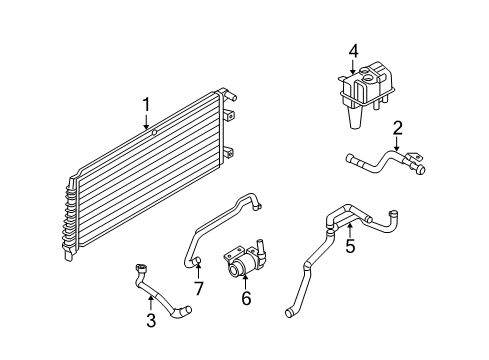2012 Ford Escape Radiator & Components Diagram