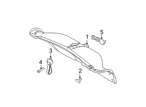 2015 Ford Police Interceptor Sedan Interior Trim - Trunk Lid Diagram