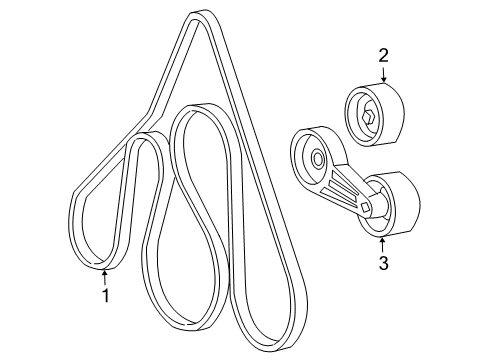 2009 Ford F-250 Super Duty Belts & Pulleys Diagram