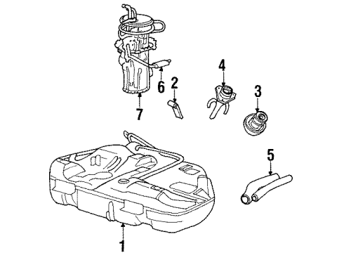 1995 Lincoln Continental Fuel Supply Diagram