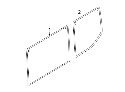2017 Ford Transit-150 Side Panel - Glass & Hardware Diagram