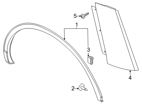 2023 Lincoln Aviator Mud Guard Diagram for VLC5Z-16A550-B