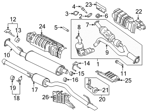 2017 Ford Transit-150 Exhaust Components Diagram