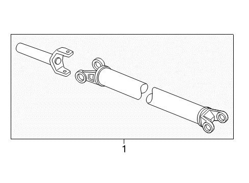 2001 Ford E-150 Econoline Club Wagon Drive Shaft - Rear Diagram