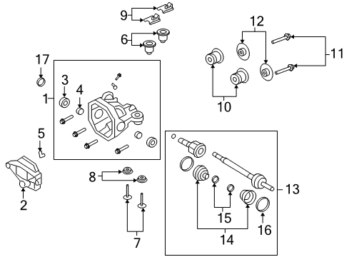 2010 Ford Explorer Axle Housing - Rear Diagram