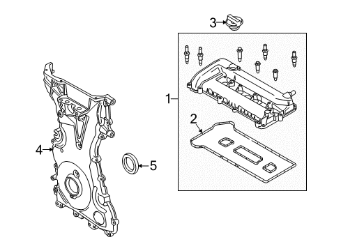 2012 Ford Transit Connect Valve & Timing Covers Diagram