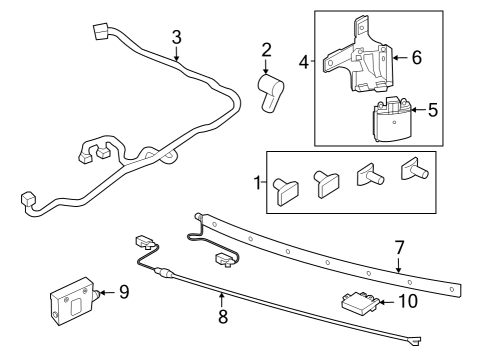 2023 Ford Explorer Electrical Components - Rear Bumper Diagram