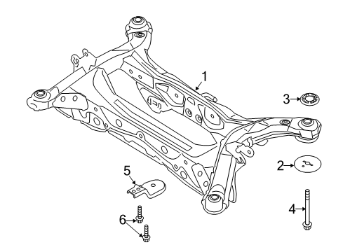 2012 Lincoln MKX Suspension Mounting - Rear Diagram