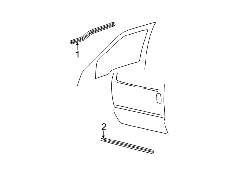 2006 Ford F-250 Super Duty Exterior Trim - Front Door Diagram