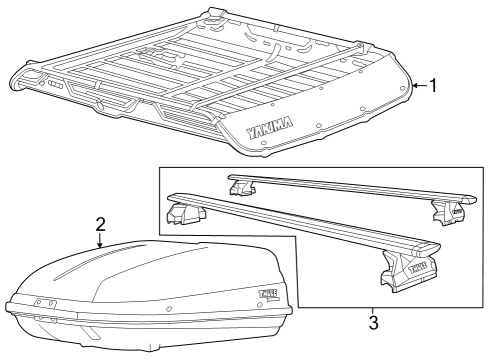 2021 Lincoln Aviator Luggage Carrier Diagram