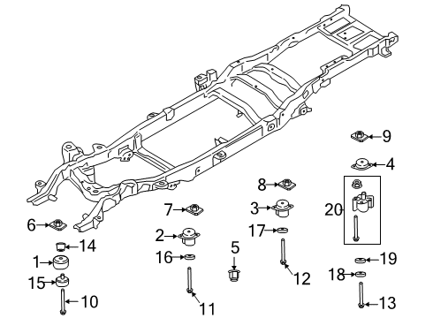 2018 Ford F-350 Super Duty Frame & Components Diagram