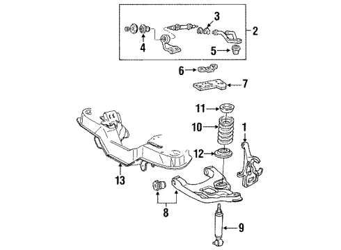 1995 Ford Aerostar Front Suspension Components Diagram
