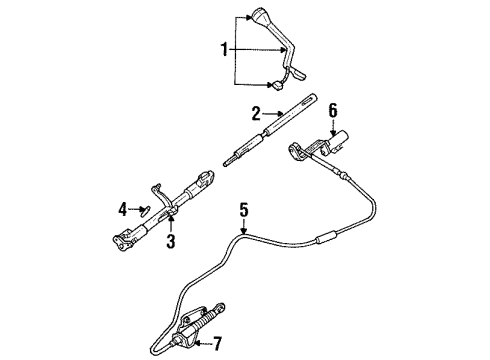1997 Lincoln Town Car Transmission Shift Lever Diagram