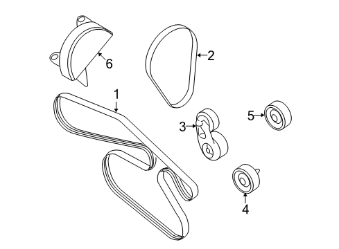 2008 Mercury Milan Belts & Pulleys Diagram