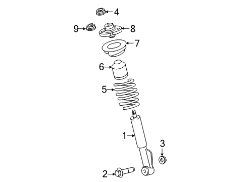 2009 Ford Expedition Struts & Components - Front Diagram