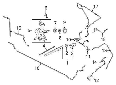 2019 Ford Expedition Lift Gate - Wiper & Washer Components Diagram