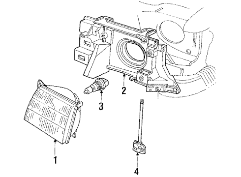 1987 Mercury Lynx Headlamps Diagram