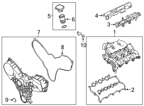 2019 Ford F-150 Valve & Timing Covers Diagram