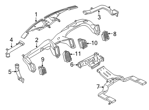 2018 Ford F-250 Super Duty Ducts Diagram