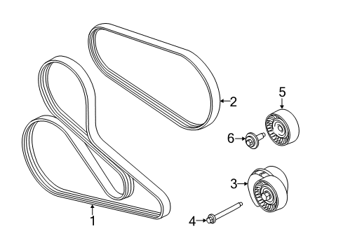 2013 Ford Mustang Belts & Pulleys Diagram