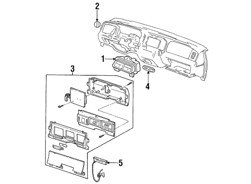 1999 Mercury Grand Marquis Cluster & Switches Diagram