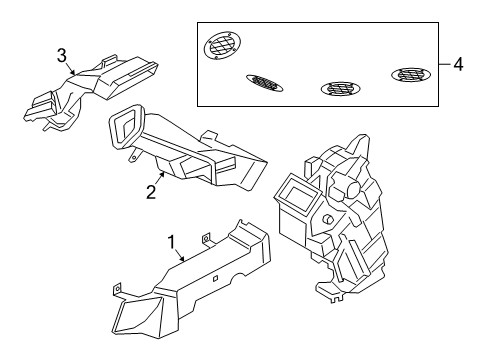 2022 Ford Police Interceptor Utility Ducts Diagram