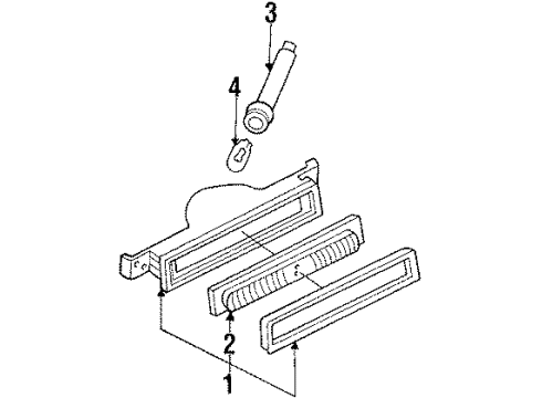 1992 Ford Probe High Mount Lamps Diagram