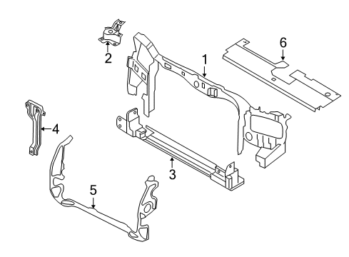 2012 Ford Escape Radiator Support Diagram