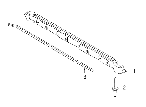 2012 Ford Escape Exterior Trim - Pillars, Rocker & Floor Diagram