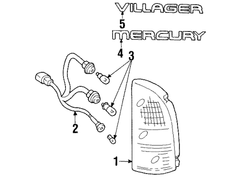 1999 Mercury Villager Bulbs Diagram